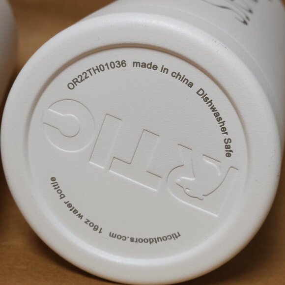 Set of Two RTIC Insulated Water Bottle 16oz Dishwasher Safe Matte White - Picture 9 of 10